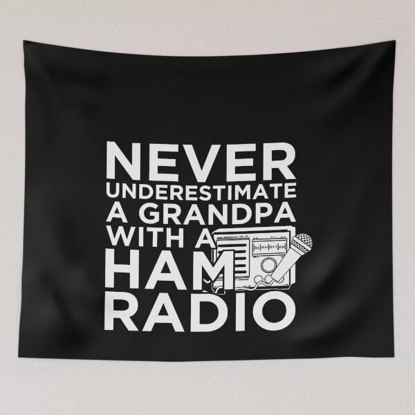 Item preview, Never Underestimate a Grandpa with a Ham Radio Funny Tee Dad designed and sold by MarioShirtWorld.