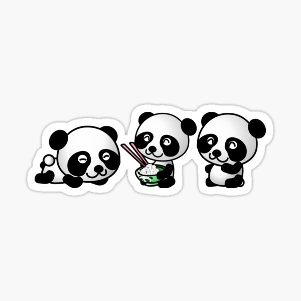 three cute pandas three cute pandas