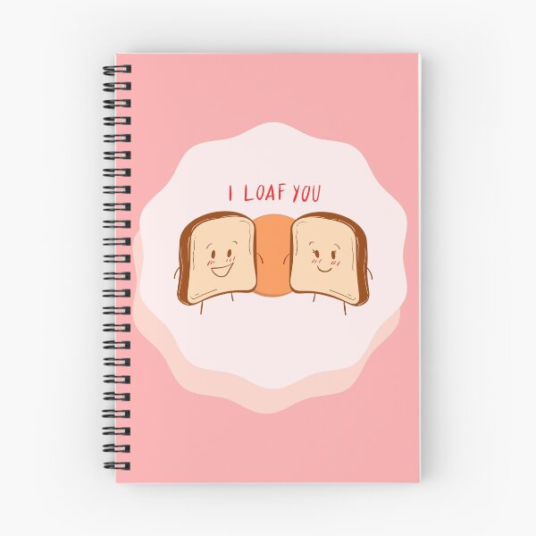 Item preview, Cute Romantic Bread Couple Saying I Loaf You designed and sold by Hartsygarden.