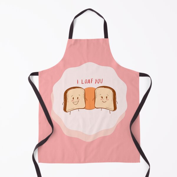 Item preview, Cute Romantic Bread Couple Saying I Loaf You designed and sold by Hartsygarden.