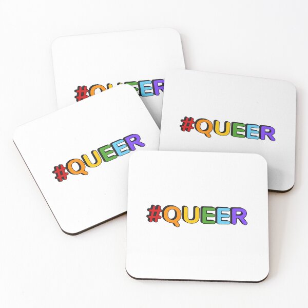 Item preview, QUEER hashtag rainbow colors designed and sold by Inspirationmotivation.