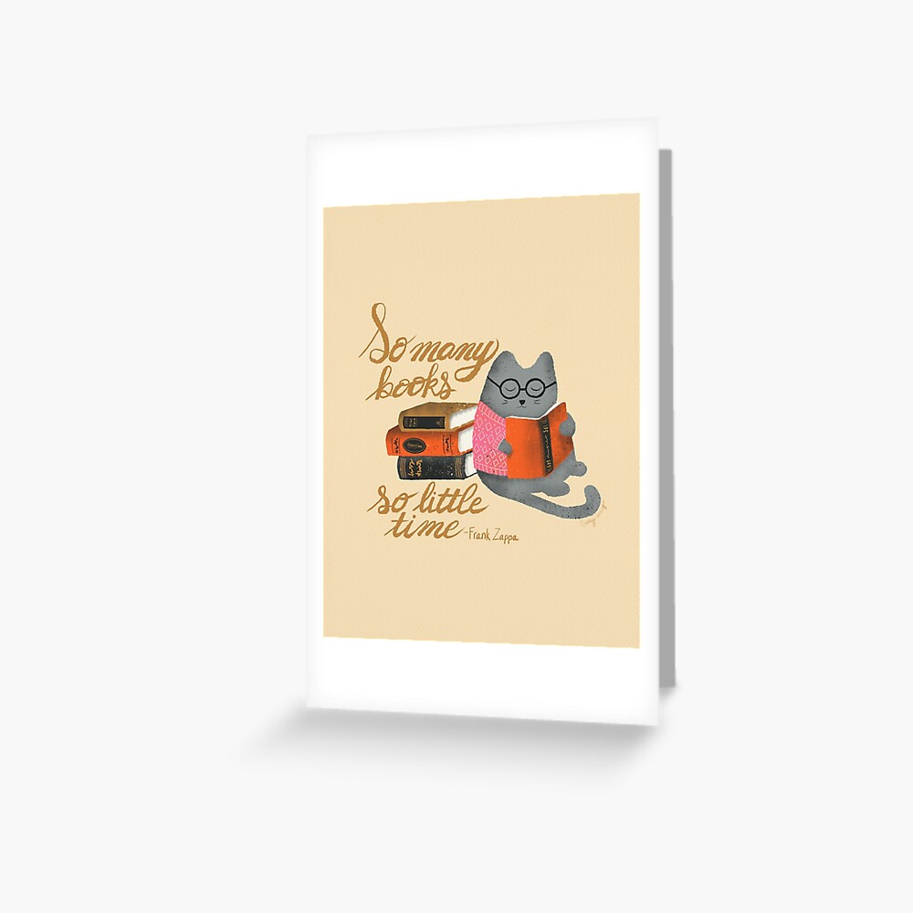 Reading Cat Greeting Card