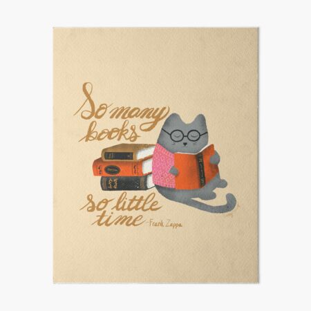 Reading Cat Art Board Print