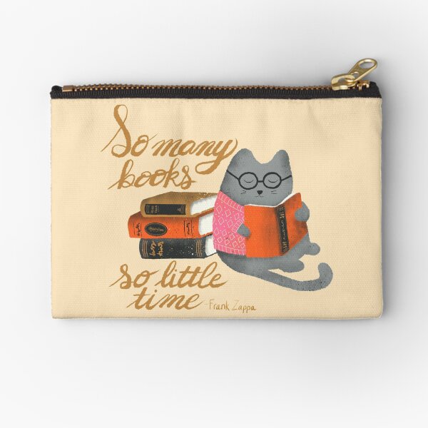 Reading Cat Zipper Pouch