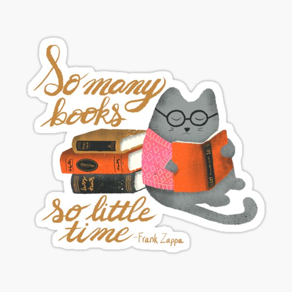 Reading Cat Sticker