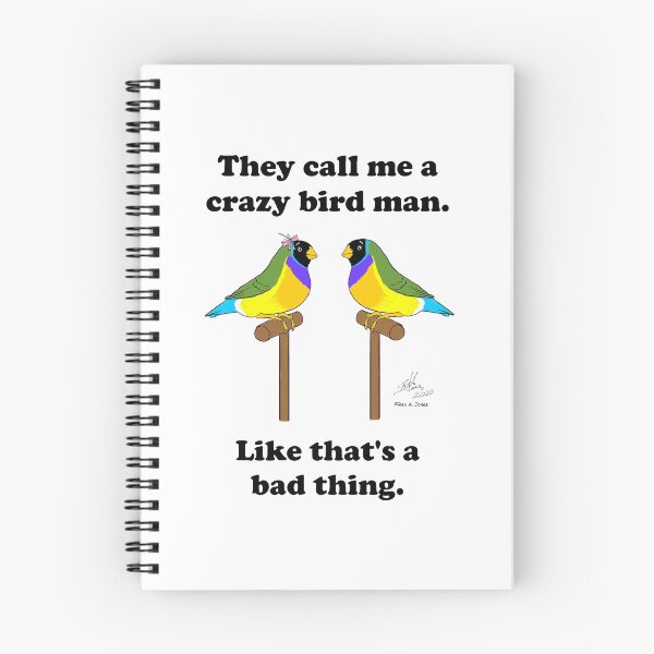 Item preview, Crazy Bird man with Gouldian finches designed and sold by Laughing Parrot Studio.