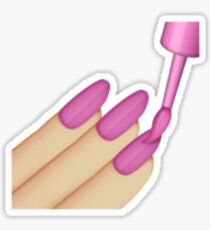 Pegatina Nails Emoji (Blanco)