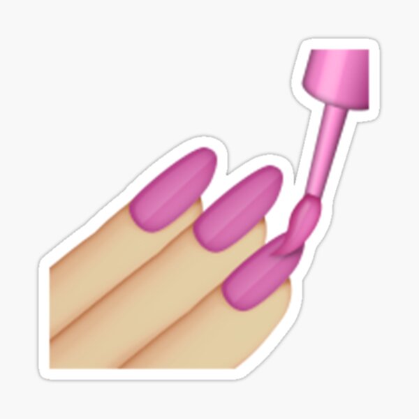 Nails Emoji (White) Sticker