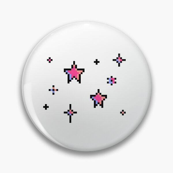 Item preview, retro pixel 8-bit stars pink sticker pack designed and sold by finniel.