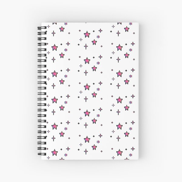 Item preview, retro pixel 8-bit stars pink sticker pack designed and sold by finniel.
