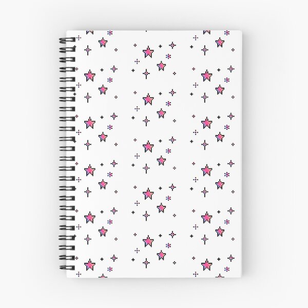 Item preview, retro pixel 8-bit stars pink sticker pack designed and sold by finniel.