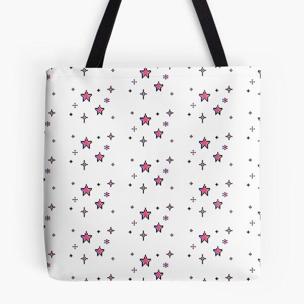 Item preview, retro pixel 8-bit stars pink sticker pack designed and sold by finniel.