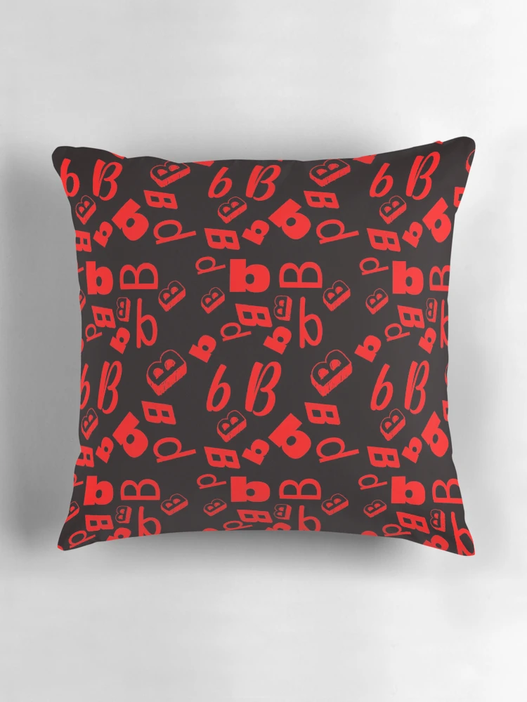 Thumbnail 3 of 4, Pillow, Random Red Letter Pattern designed and sold by Rell1970.