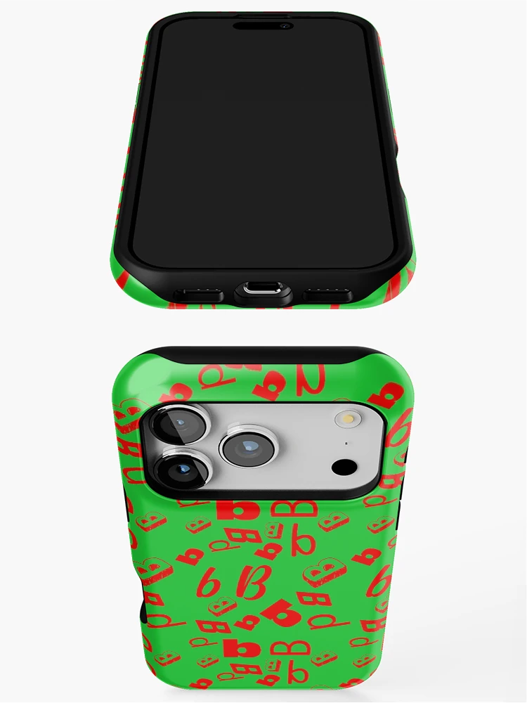 Thumbnail 3 of 4, iPhone Case, Random Red Letter Pattern designed and sold by Rell1970.