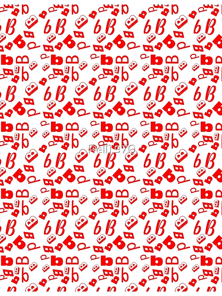 Thumbnail 3 of 3, Scarf, Random Red Letter Pattern designed and sold by Rell1970.