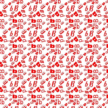 Artwork thumbnail, Random Red Letter Pattern by Rell1970