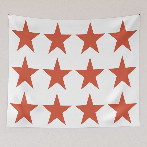 Item preview, Large TENNIS COURT CLAY and WHITE STARS  designed and sold by RachelMacht.