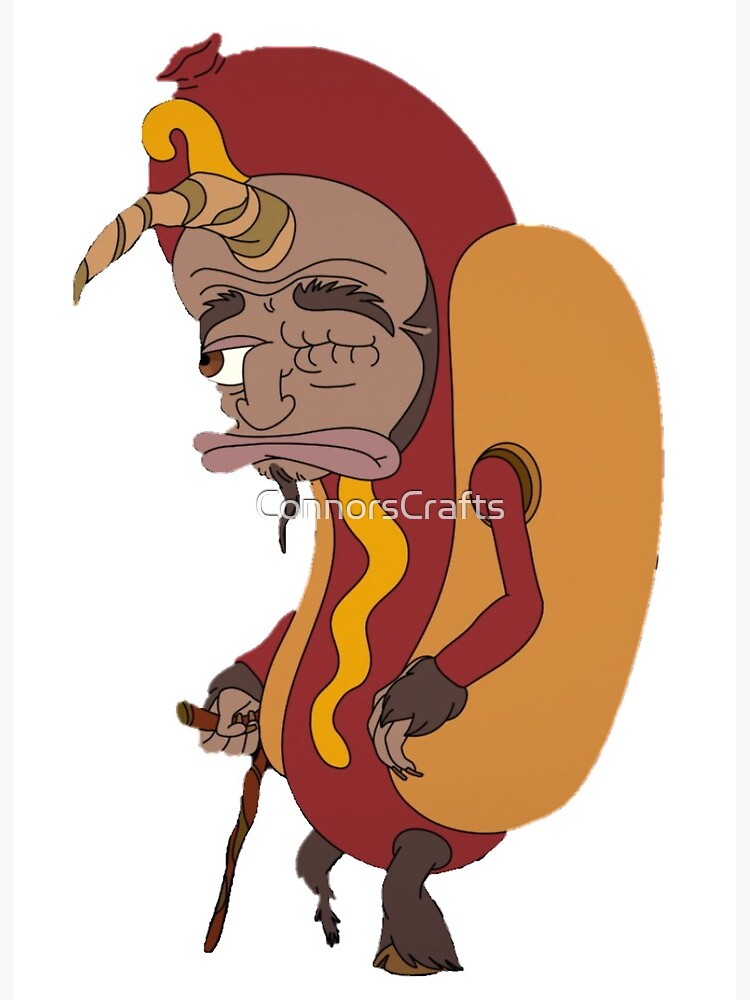 Hot dog cartoon illustration Art Board Print for Sale by