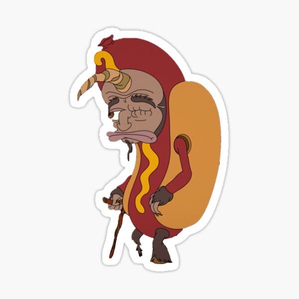 Großer Mund - Rick das Hot Dog Monster Sticker