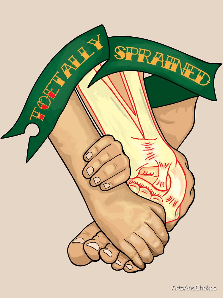 "TOEtally Sprained Toe Hold" Tshirt for Sale by ArtsAndChokes