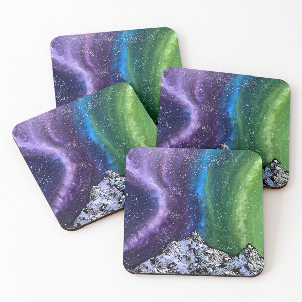 Item preview, Colorful Aurora Over Mountains (Northern Lights) designed and sold by Dina Ayoub.