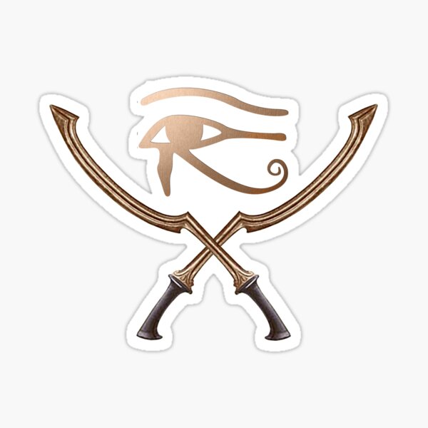 Aha Kamat - Ancient Egyptian  Combat Logo Sticker