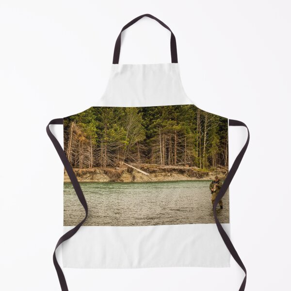 Item preview, A man hooked into a fish while fly fishing in British Columbia, near Kitimat designed and sold by SnapTPhotograph.