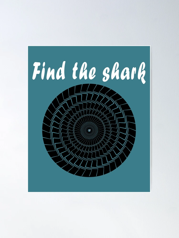 Find The Shark Psychedelic Optical Illusion Lover Funny Joke