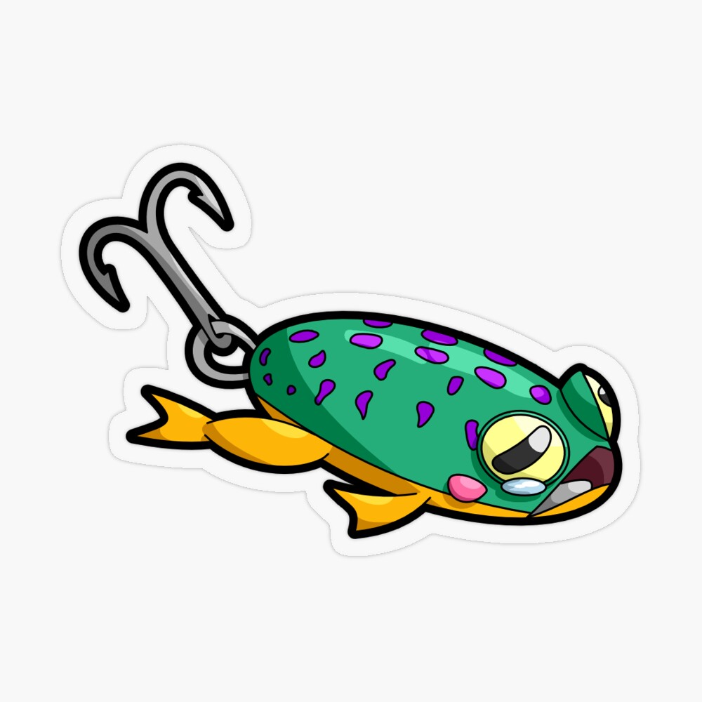 Frog Fish Bait Sticker for Sale by Animefreak9696