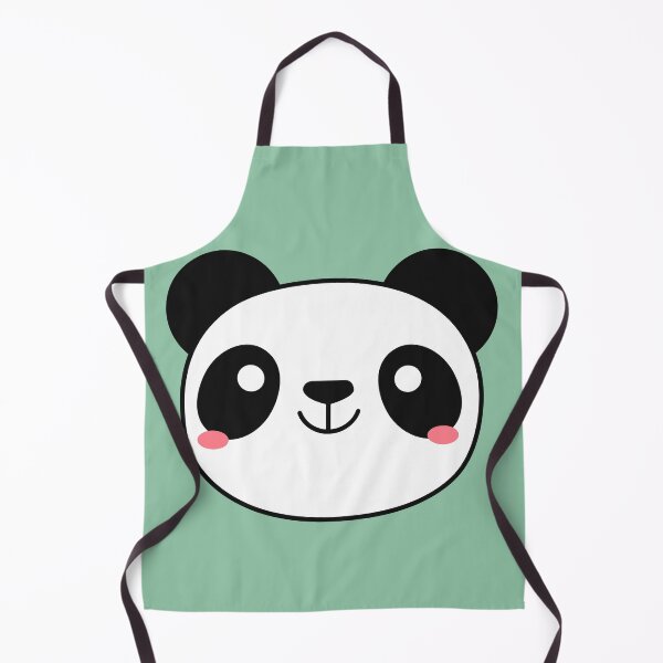 Item preview, Happy Panda Face (Green) designed and sold by Hedda Young.