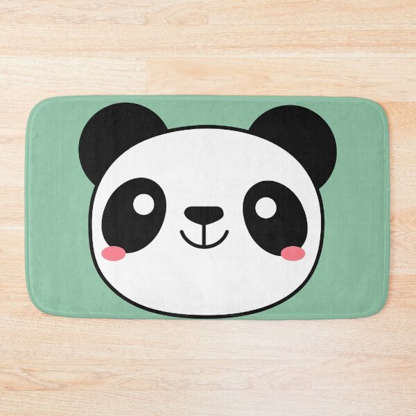 Item preview, Happy Panda Face (Green) designed and sold by Hedda Young.