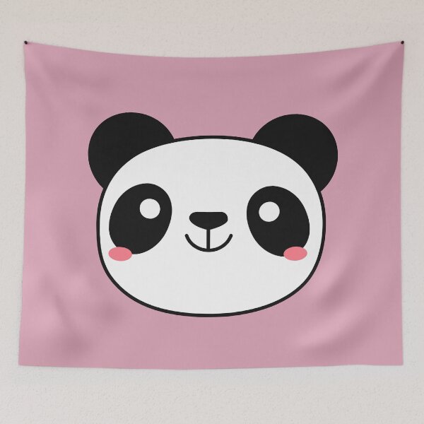 Item preview, Happy Panda Face (Pink) designed and sold by Hedda Young.