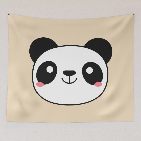 Item preview, Happy Panda Face (Yellow) designed and sold by Hedda Young.