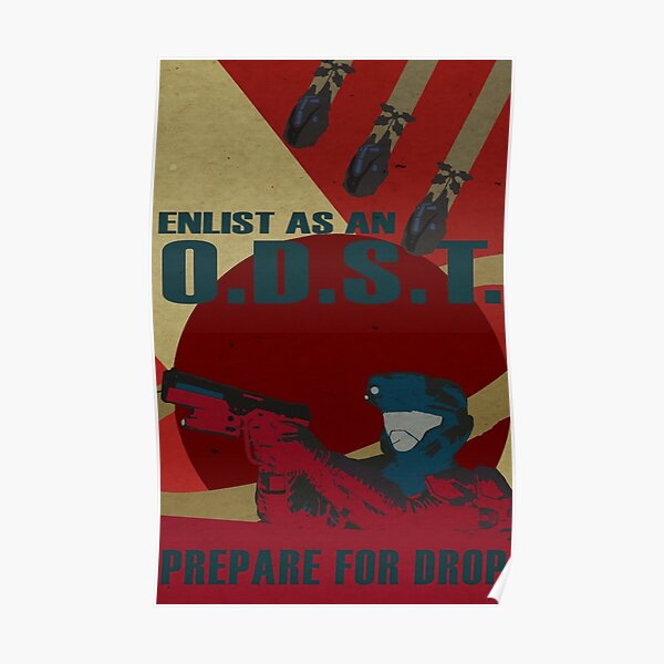 Enlist As An O.D.S.T. Red Poster