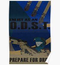 Enlist As An O.D.S.T. Blue Poster