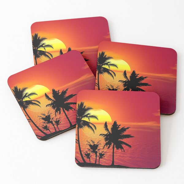 Item preview, Tropical Sunset Palm Tree Silhouette designed and sold by the-other-joe.