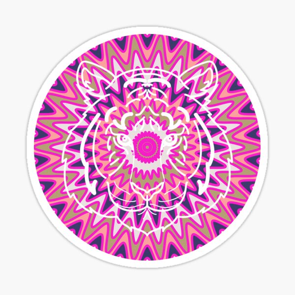 Item preview, Spirit Animal Tiger Psychedelic Optical Illusion Abstract designed and sold by trendo.