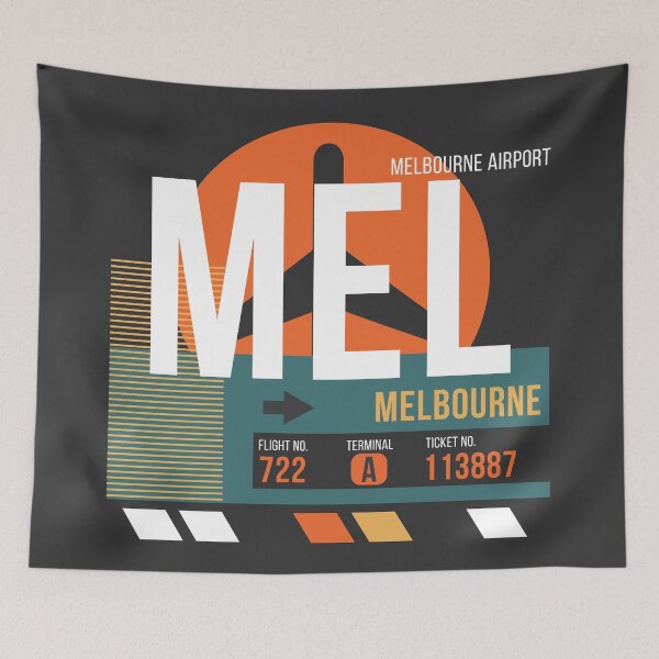Item preview, Melbourne (MEL) Airport Code Baggage Tag designed and sold by SLAG-Creative.