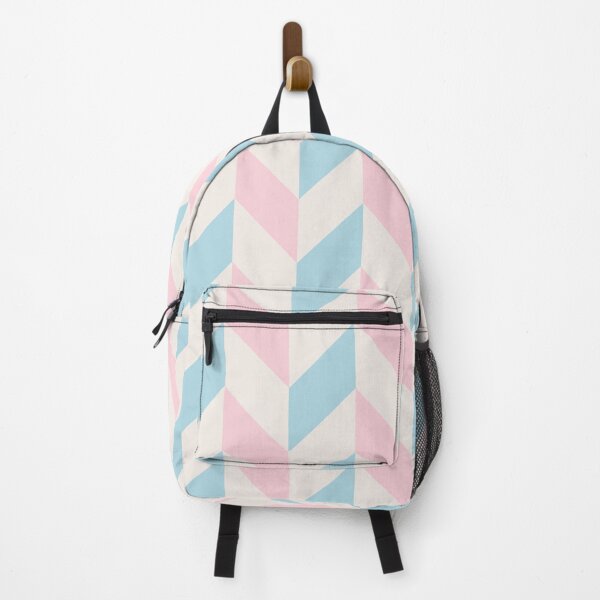 Item preview, minimalist half chevron in pastel pink blue and cream designed and sold by neopop.