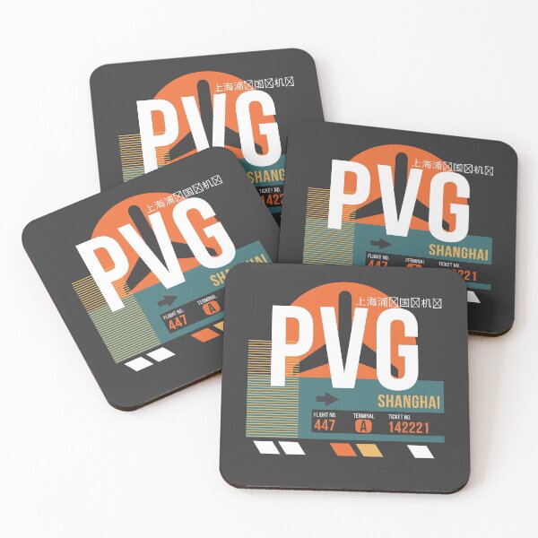 Item preview, Shanghai (PVG) Airport Code Baggage Tag designed and sold by SLAG-Creative.