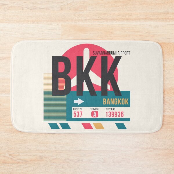 Item preview, Bangkok (BKK) Airport Code Baggage Tag designed and sold by SLAG-Creative.