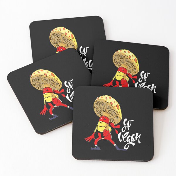 Item preview, Go Vegan Super Ninja Mushroom Mixed Martial Arts MMA Superhero designed and sold by ProjectX23.