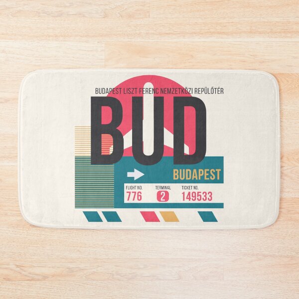 Item preview, Budapest (BUD) Airport Code Baggage Tag designed and sold by SLAG-Creative.
