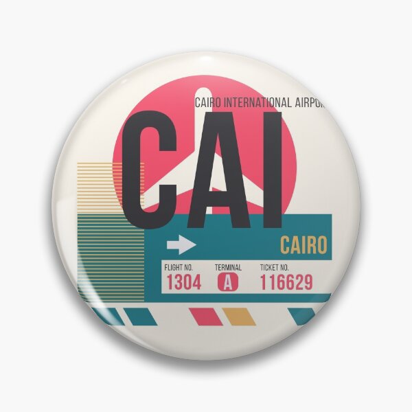 Item preview, Cairo (CAI) Airport Code Baggage Tag designed and sold by SLAG-Creative.
