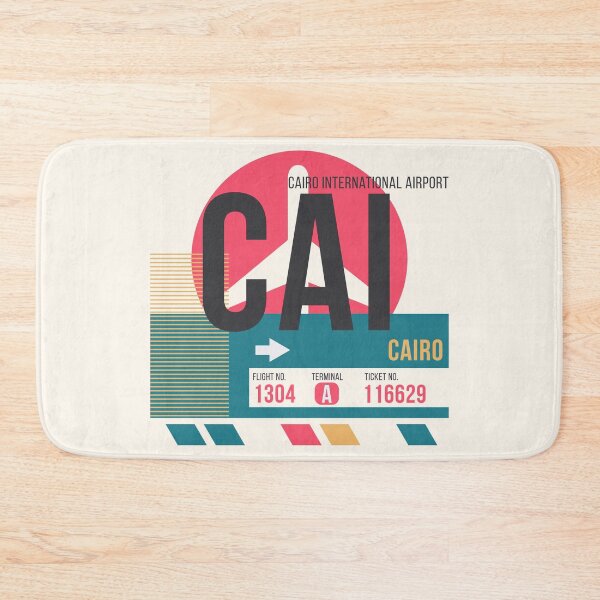 Item preview, Cairo (CAI) Airport Code Baggage Tag designed and sold by SLAG-Creative.