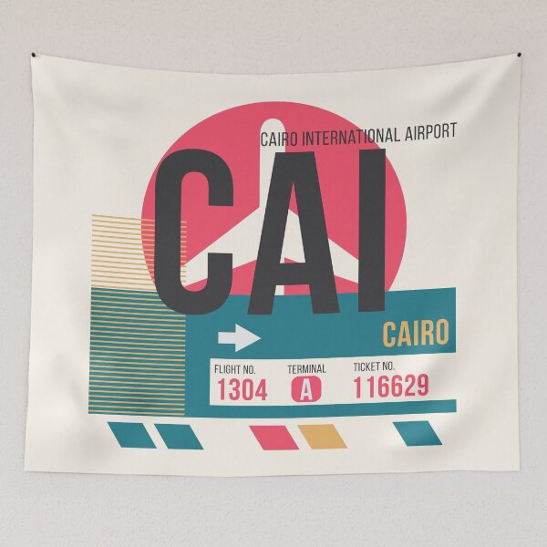 Item preview, Cairo (CAI) Airport Code Baggage Tag designed and sold by SLAG-Creative.