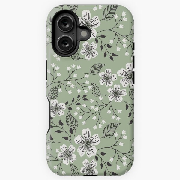 Item preview, Sage green floral   designed and sold by AllPrintsAndArt.