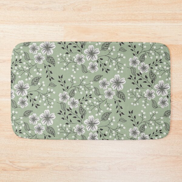 Item preview, Sage green floral   designed and sold by AllPrintsAndArt.