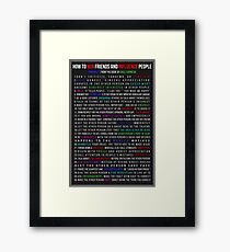 How to Win Friends and Influence People Framed Print