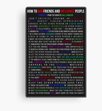 How to Win Friends and Influence People Canvas Print